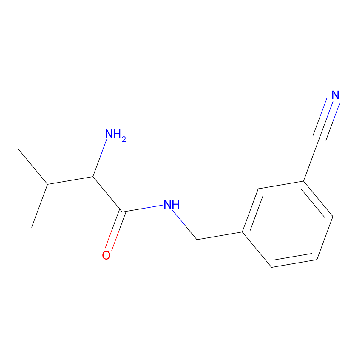 (S)-2-Amino-N-(3-cyano-benzyl)-3-methyl-butyramide molecular structure, CAS 1307618-69-4