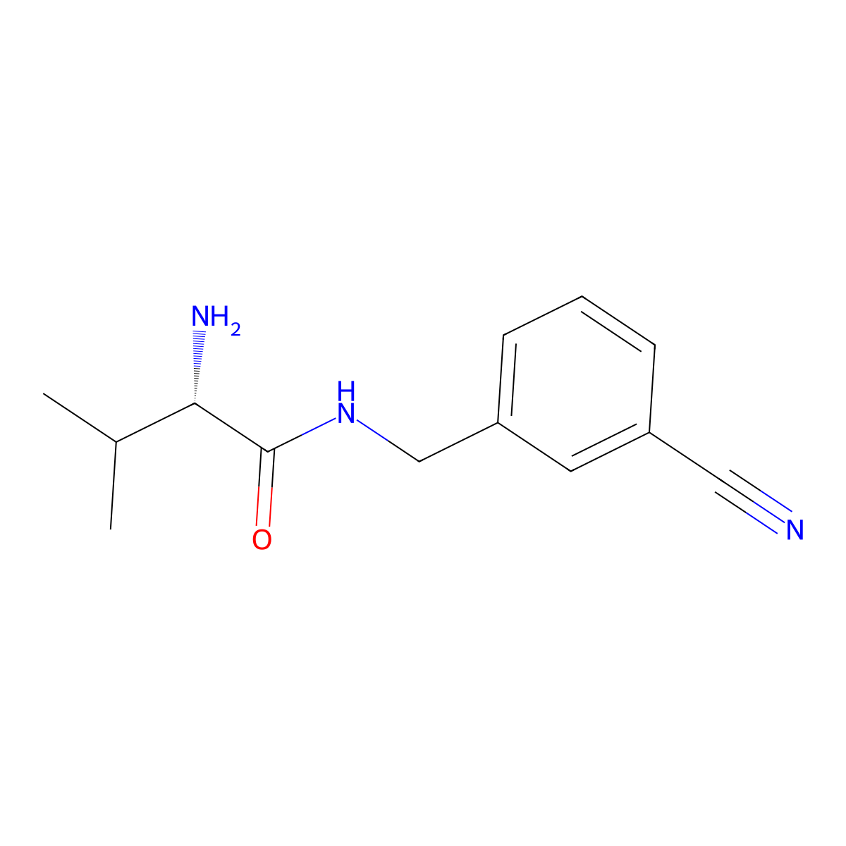 (S)-2-Amino-N-(3-cyano-benzyl)-3-methyl-butyramide molecular structure, CAS 1307618-69-4