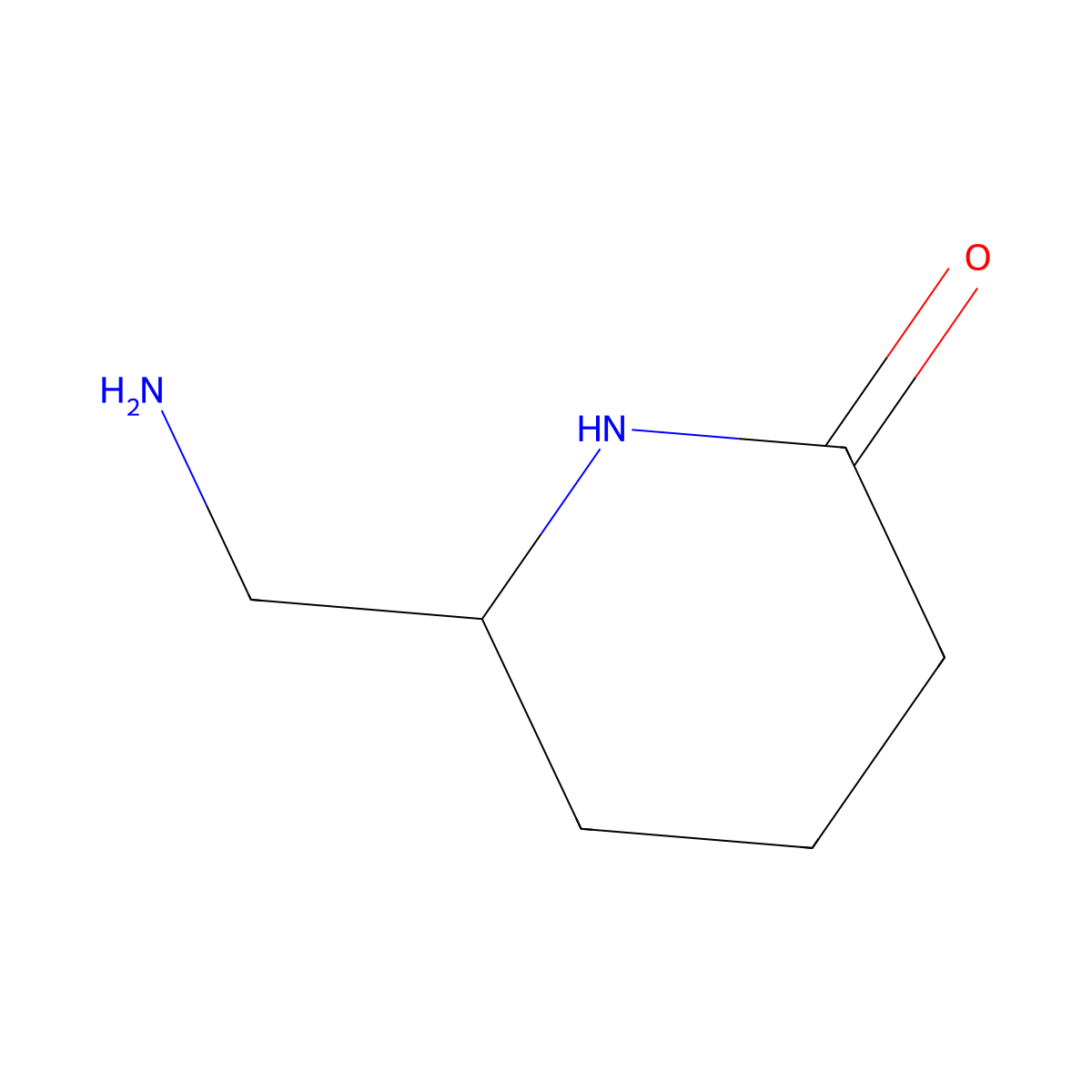 6-(Aminomethyl)piperidin-2-one molecular structure, CAS 130762-29-7