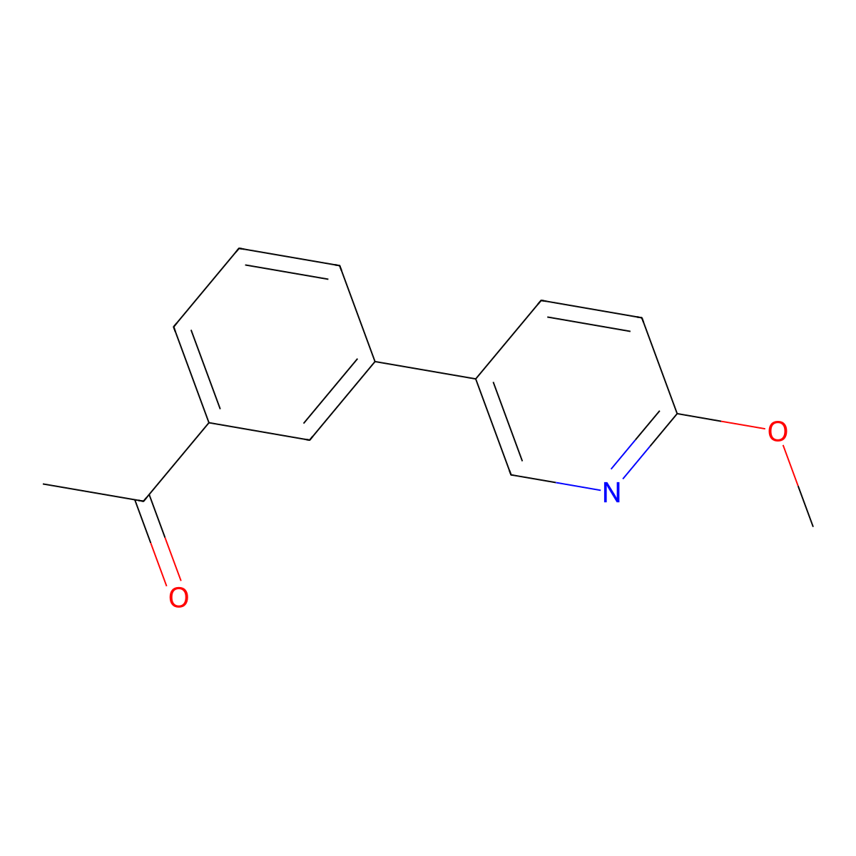 1-[3-(6-Methoxy-3-pyridinyl)phenyl]ethanone molecular structure, CAS 1307667-29-3