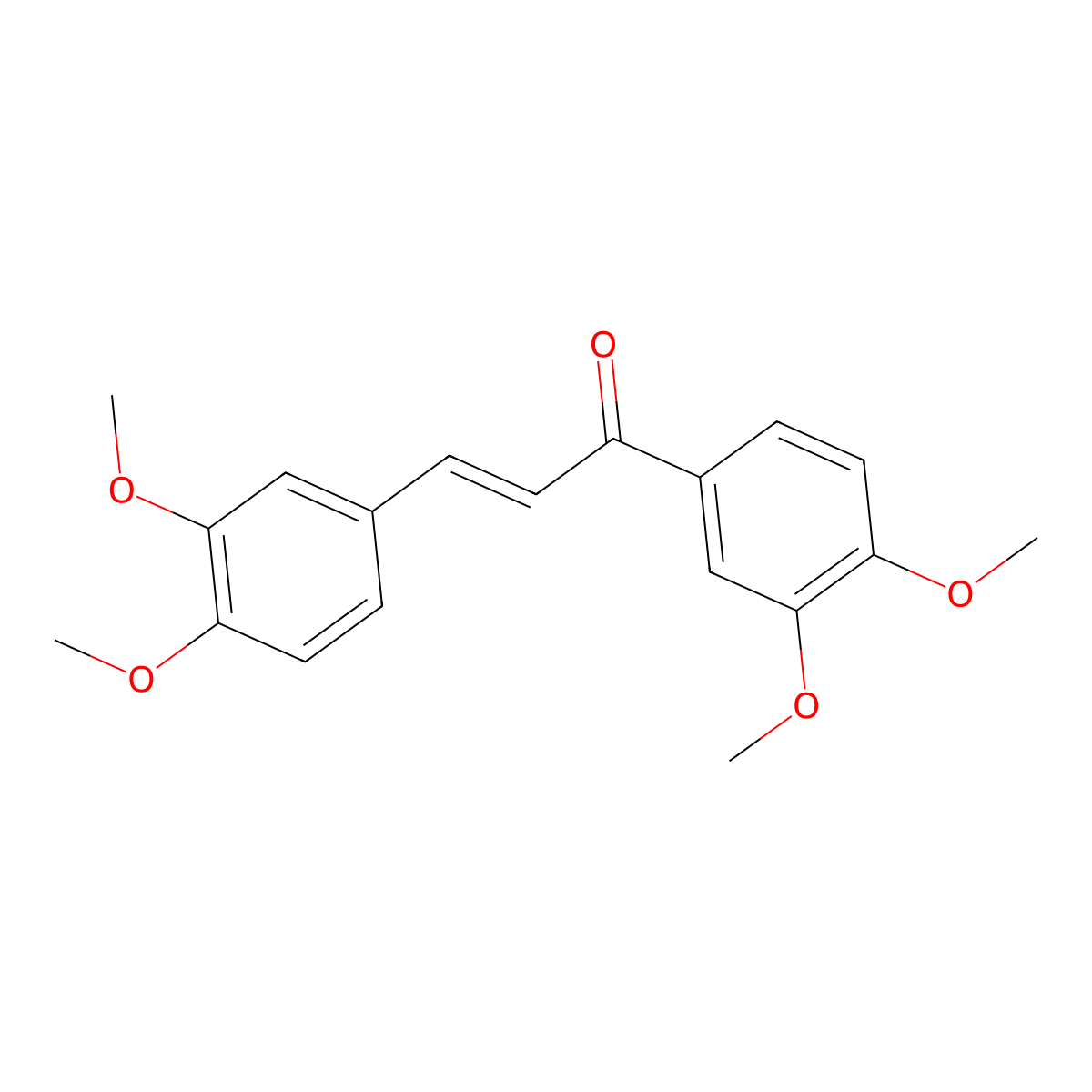 (2E)-1,3-bis(3,4-dimethoxyphenyl)prop-2-en-1-one molecular structure, CAS 130768-85-3
