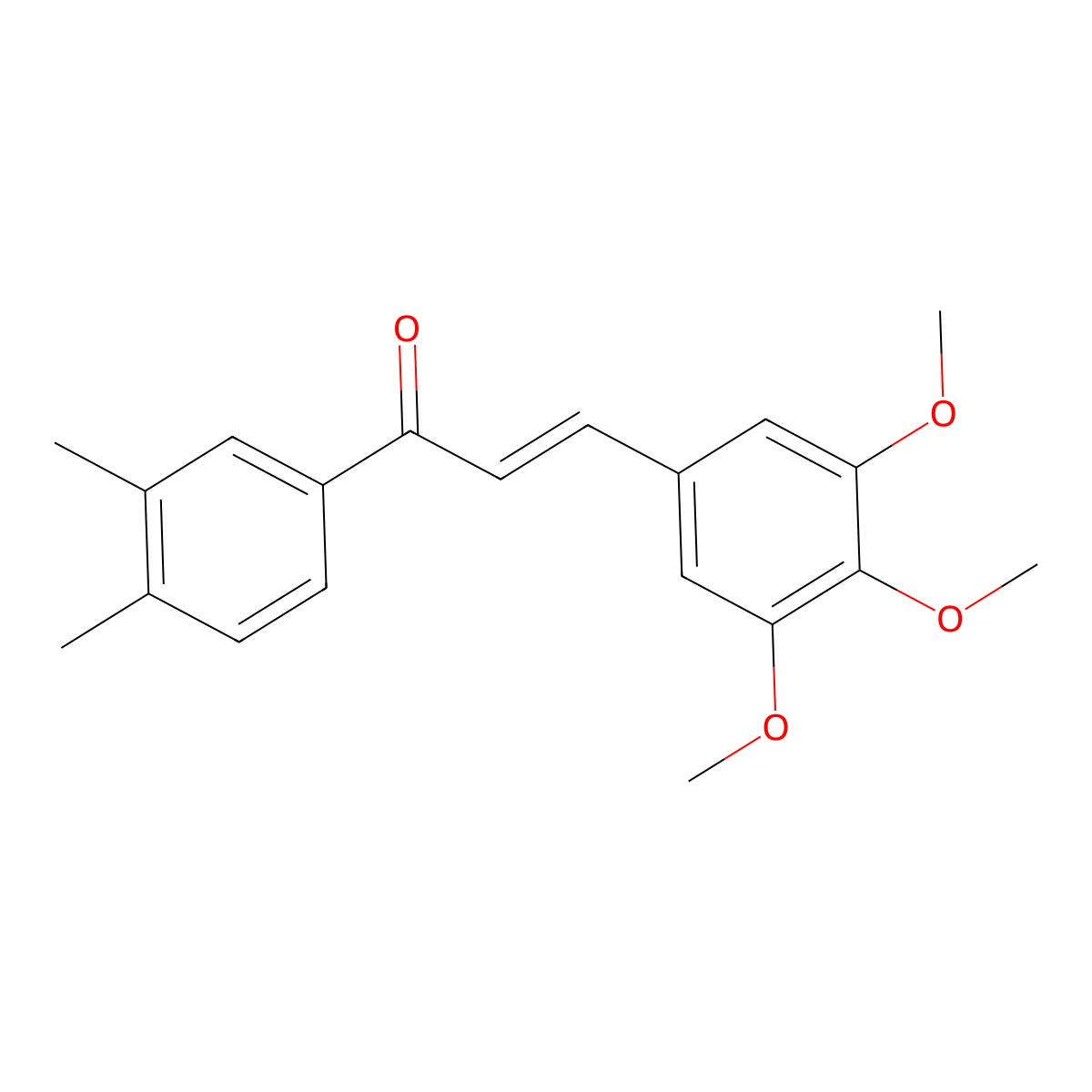 (2E)-1-(3,4-Dimethylphenyl)-3-(3,4,5-trimethoxyphenyl)prop-2-en-1-one molecular structure, CAS 130768-86-4