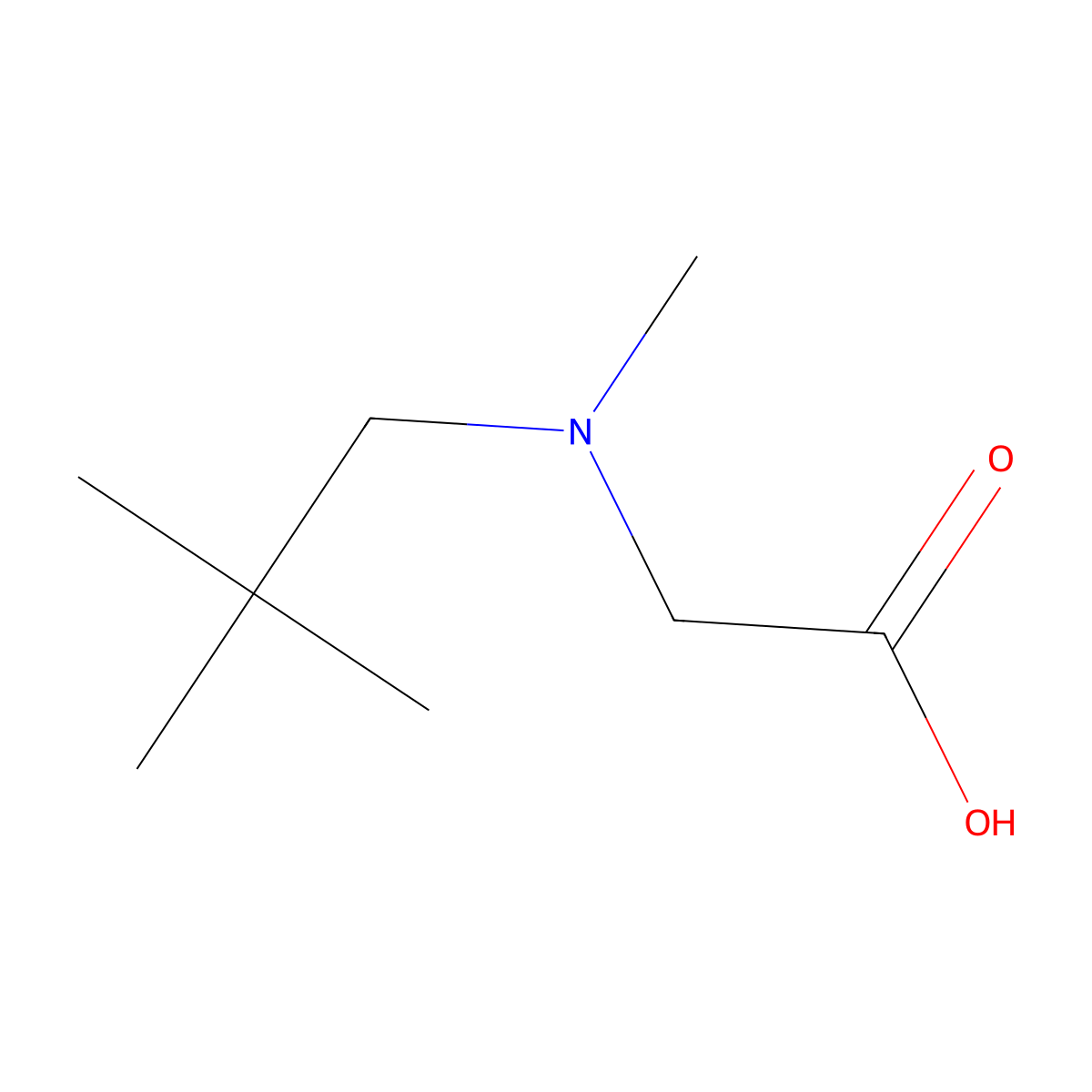 2-[(2,2-Dimethylpropyl)(methyl)amino]acetic acid molecular structure, CAS 1307681-48-6