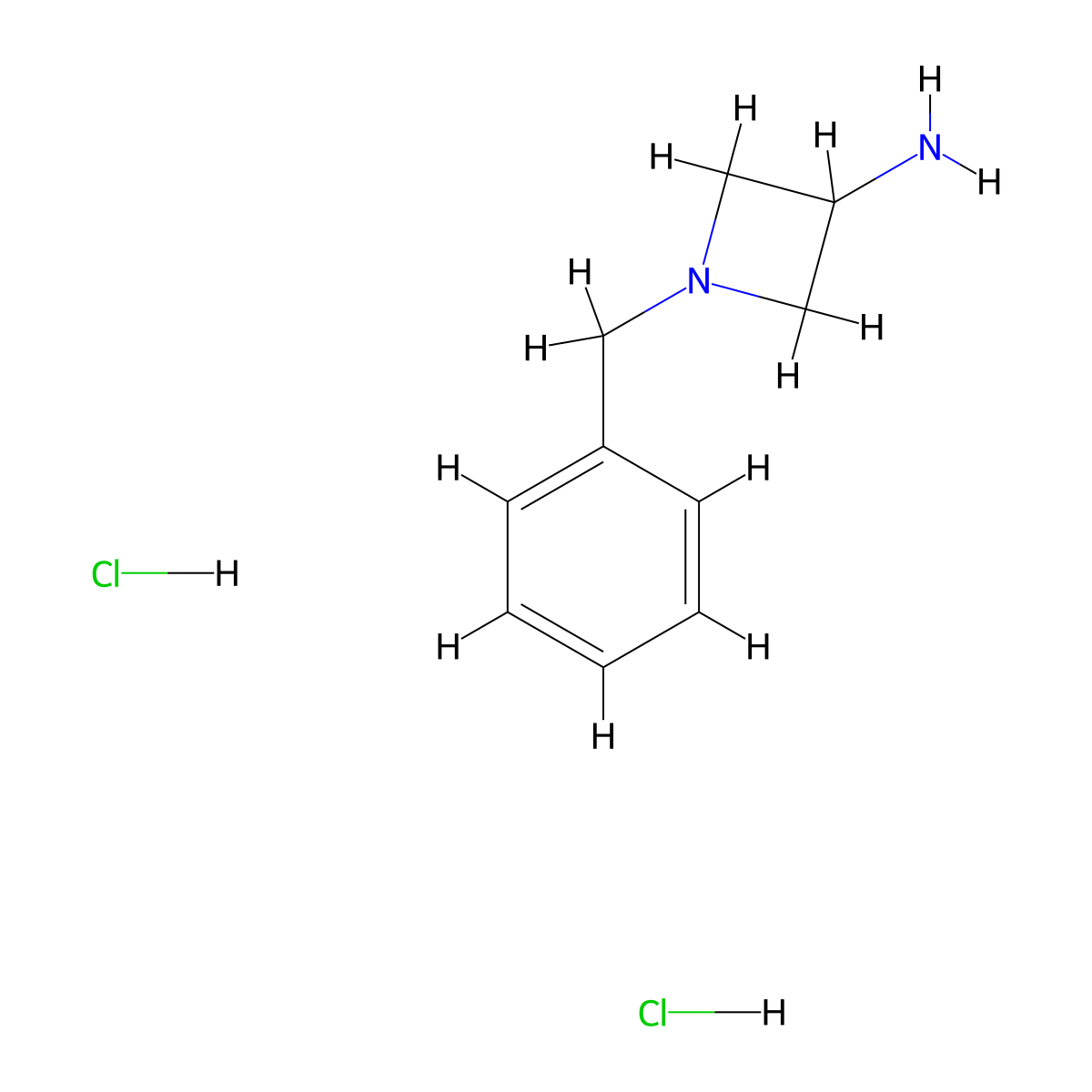 1-Benzylazetidin-3-amine dihydrochloride molecular structure, CAS 1307683-81-3