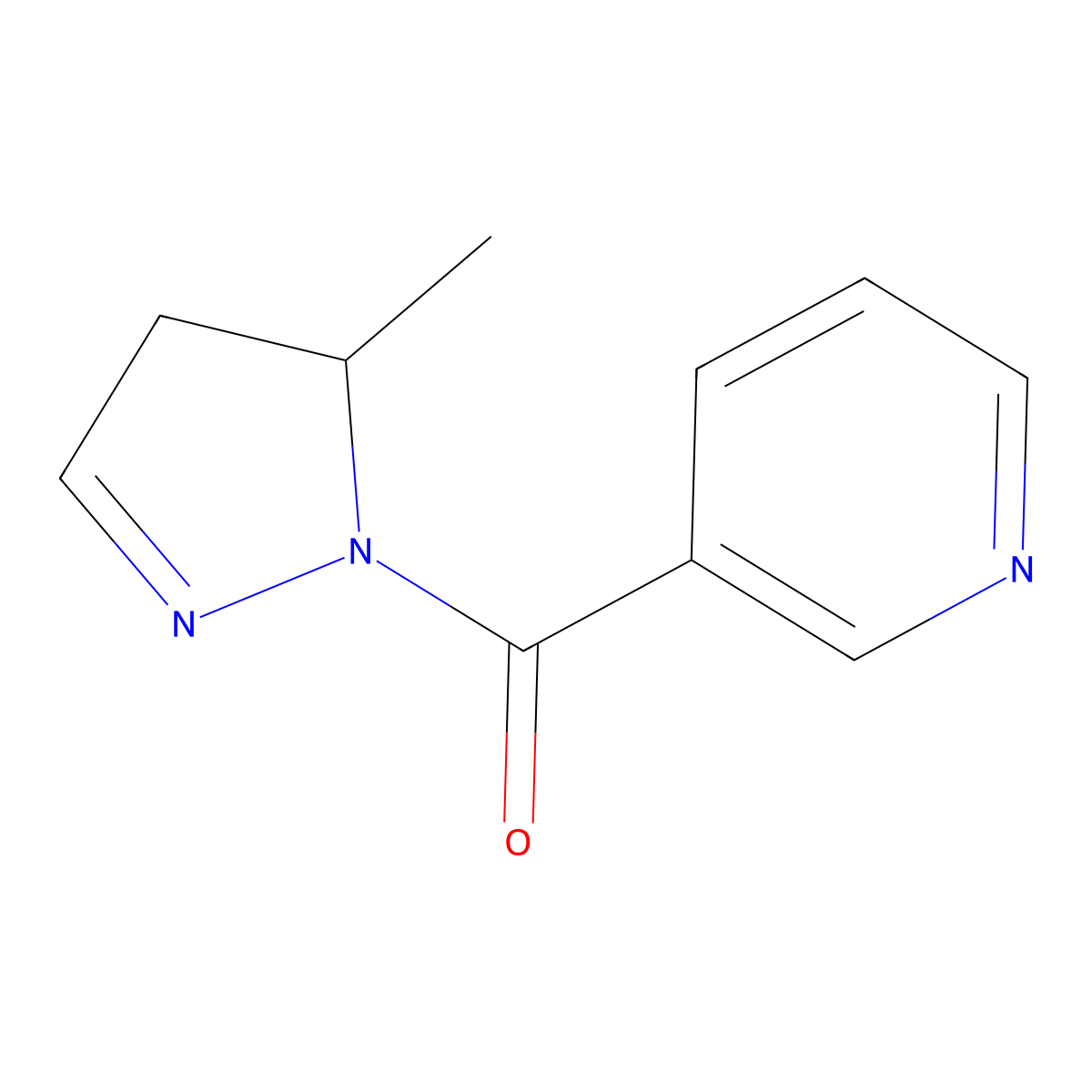 (R)-(5-Methyl-4,5-dihydro-1H-pyrazol-1-YL)(pyridin-3-YL)methanone molecular structure, CAS 130775-79-0