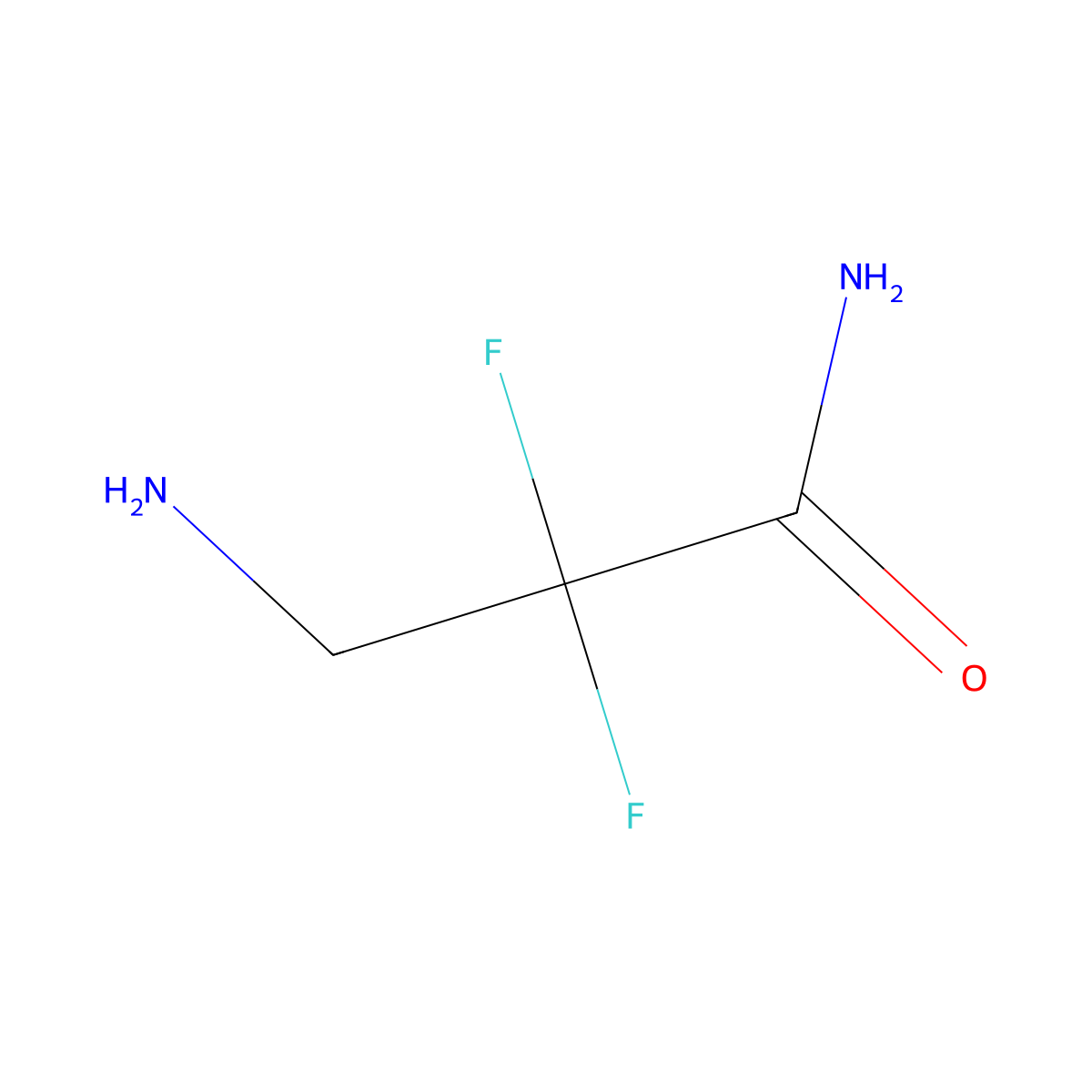 3-Amino-2,2-difluoropropanamide molecular structure, CAS 130777-22-9