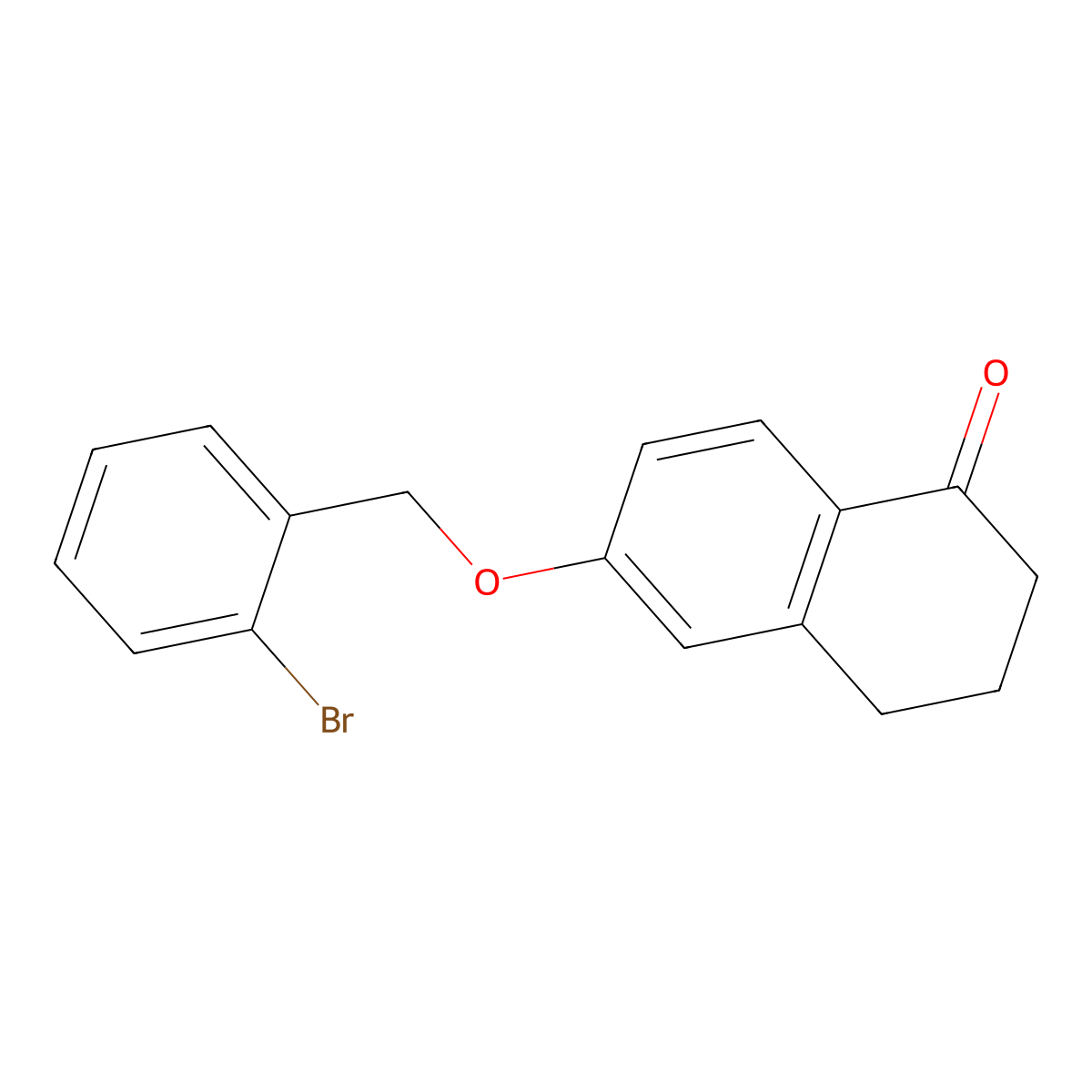 6-[(2-bromophenyl)methoxy]-3,4-dihydro-2H-naphthalen-1-one molecular structure, CAS 1307775-52-5