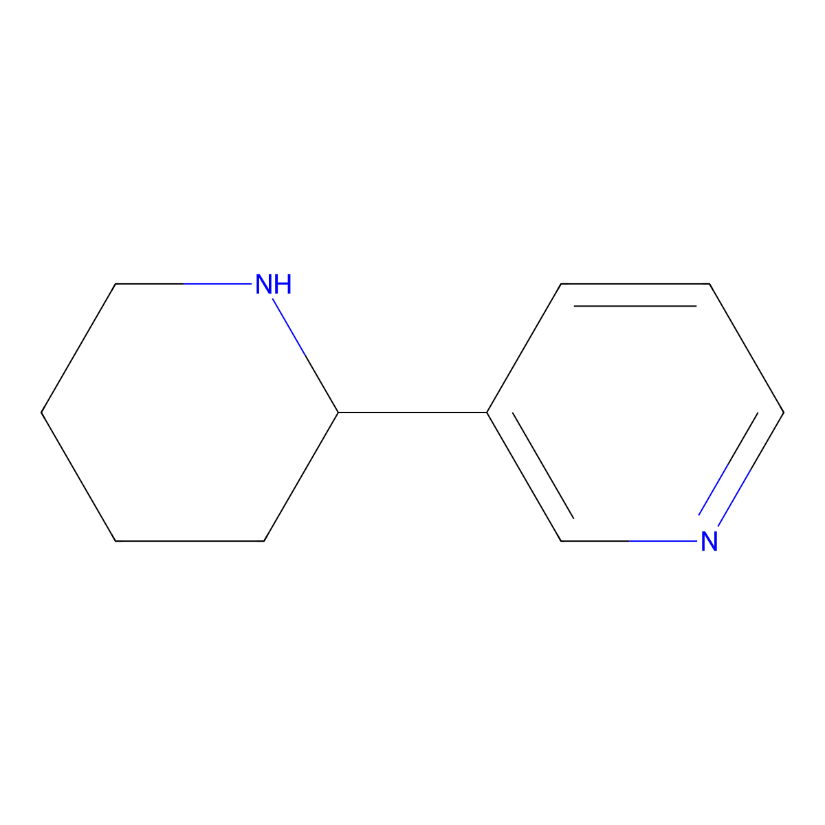 (+-)-Anabasine molecular structure, CAS 13078-04-1