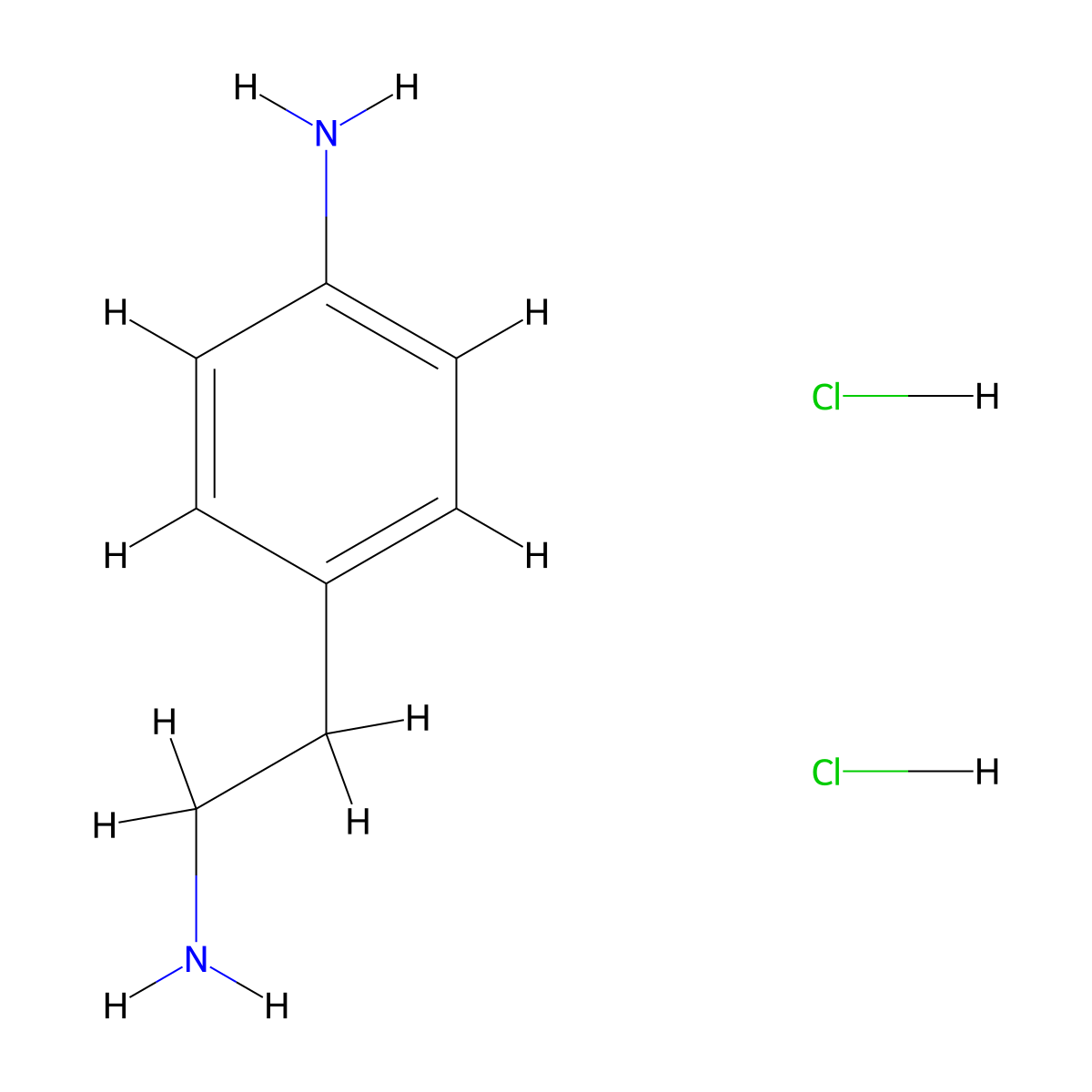 2-(4-Aminophenyl)ethylamine dihydrochloride molecular structure, CAS 13078-82-5