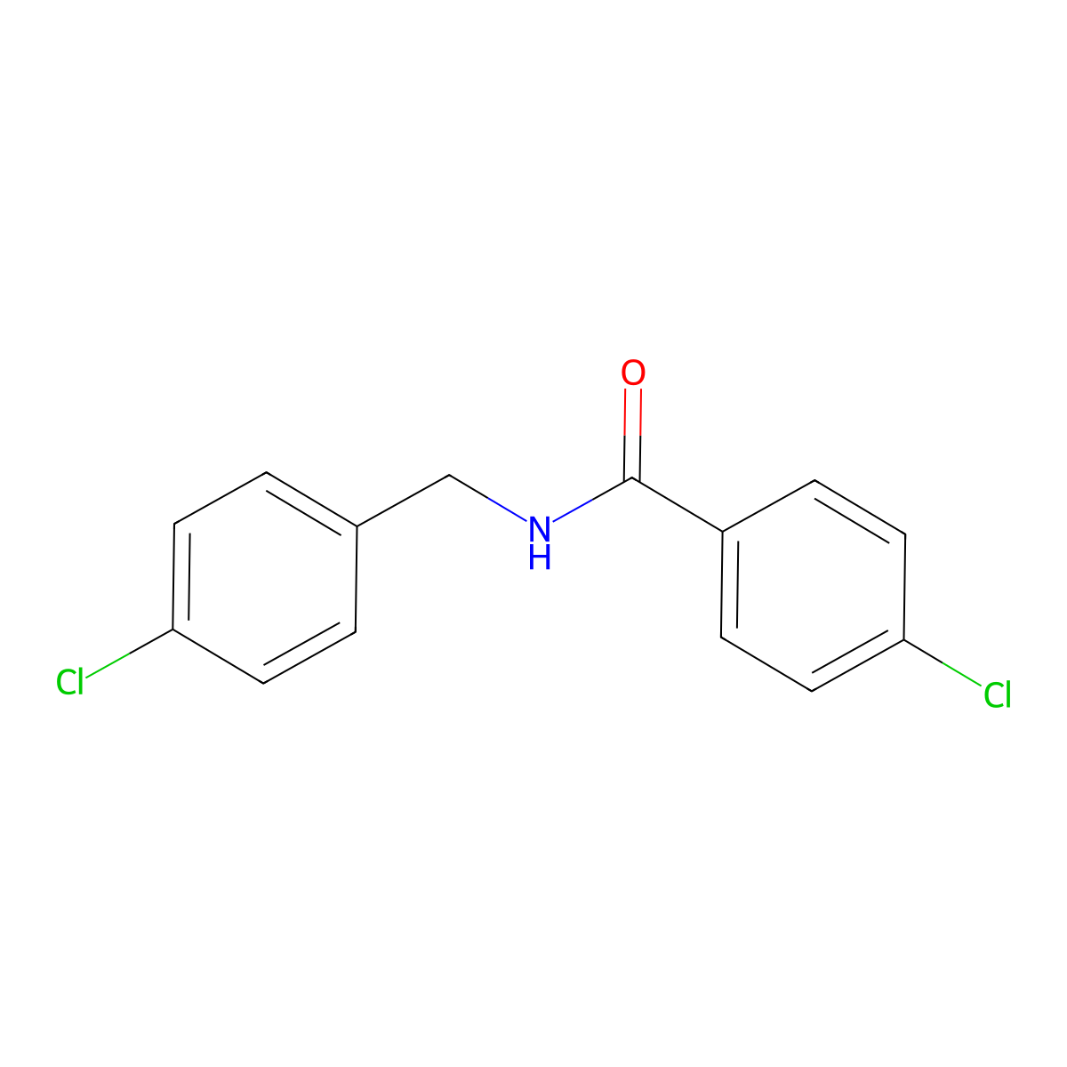 4-chloro-N-(4-chlorobenzyl)benzamide molecular structure, CAS 130780-10-8