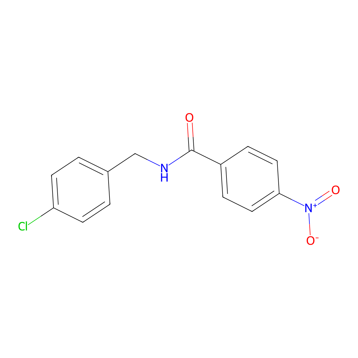 N-(4-Chlorobenzyl)-4-nitrobenzamide molecular structure, CAS 130780-11-9