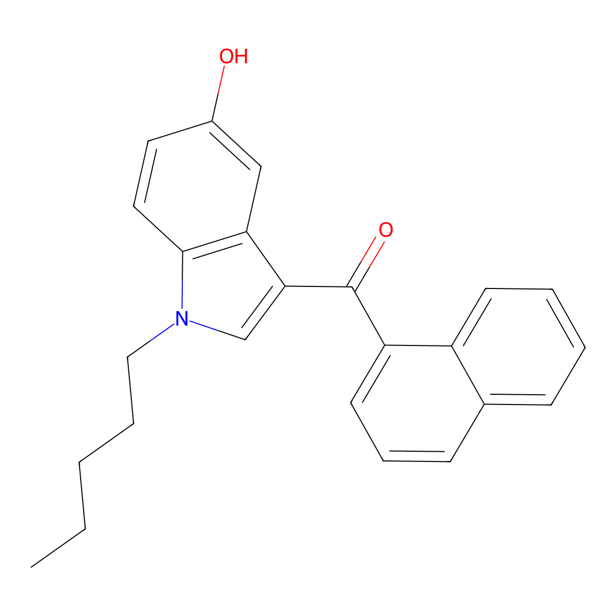 JWH 018 5-hydroxyindole metabolite molecular structure, CAS 1307803-43-5