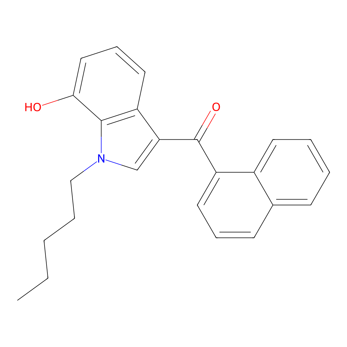 JWH 018 7-hydroxyindole metabolite molecular structure, CAS 1307803-45-7