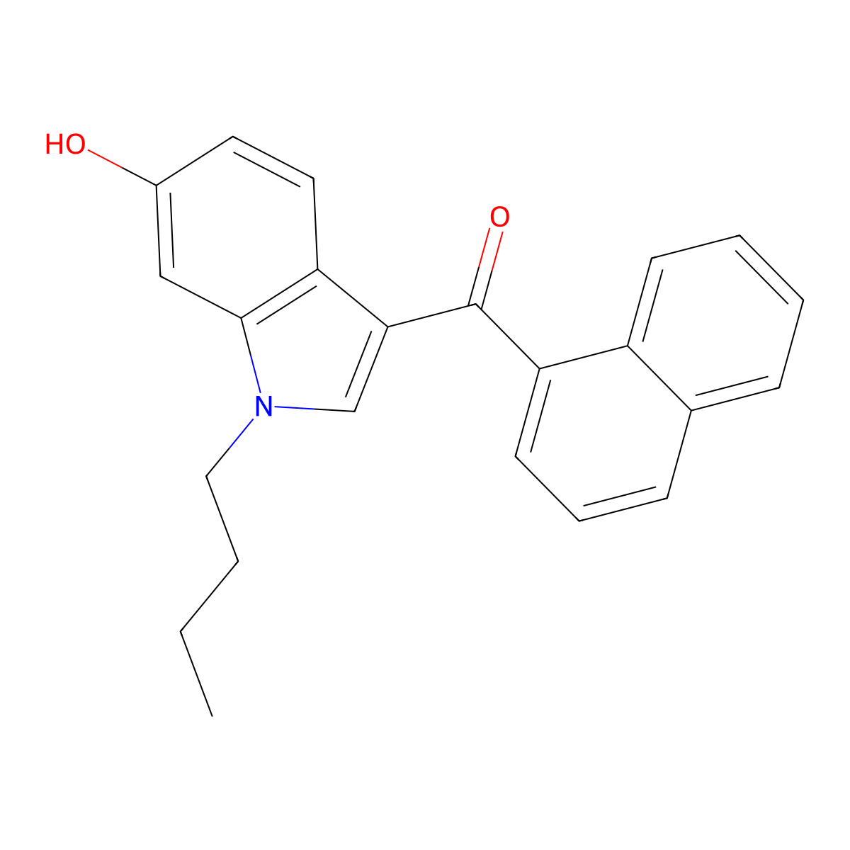 JWH 073 6-hydroxyindole metabolite molecular structure, CAS 1307803-48-0