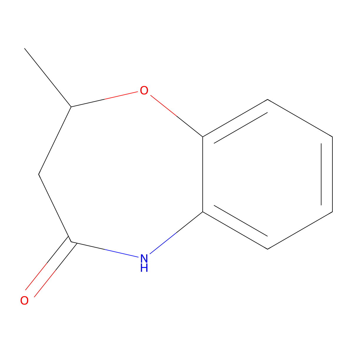 2-Methyl-2,3,4,5-tetrahydro-1,5-benzoxazepin-4-one molecular structure, CAS 130781-55-4