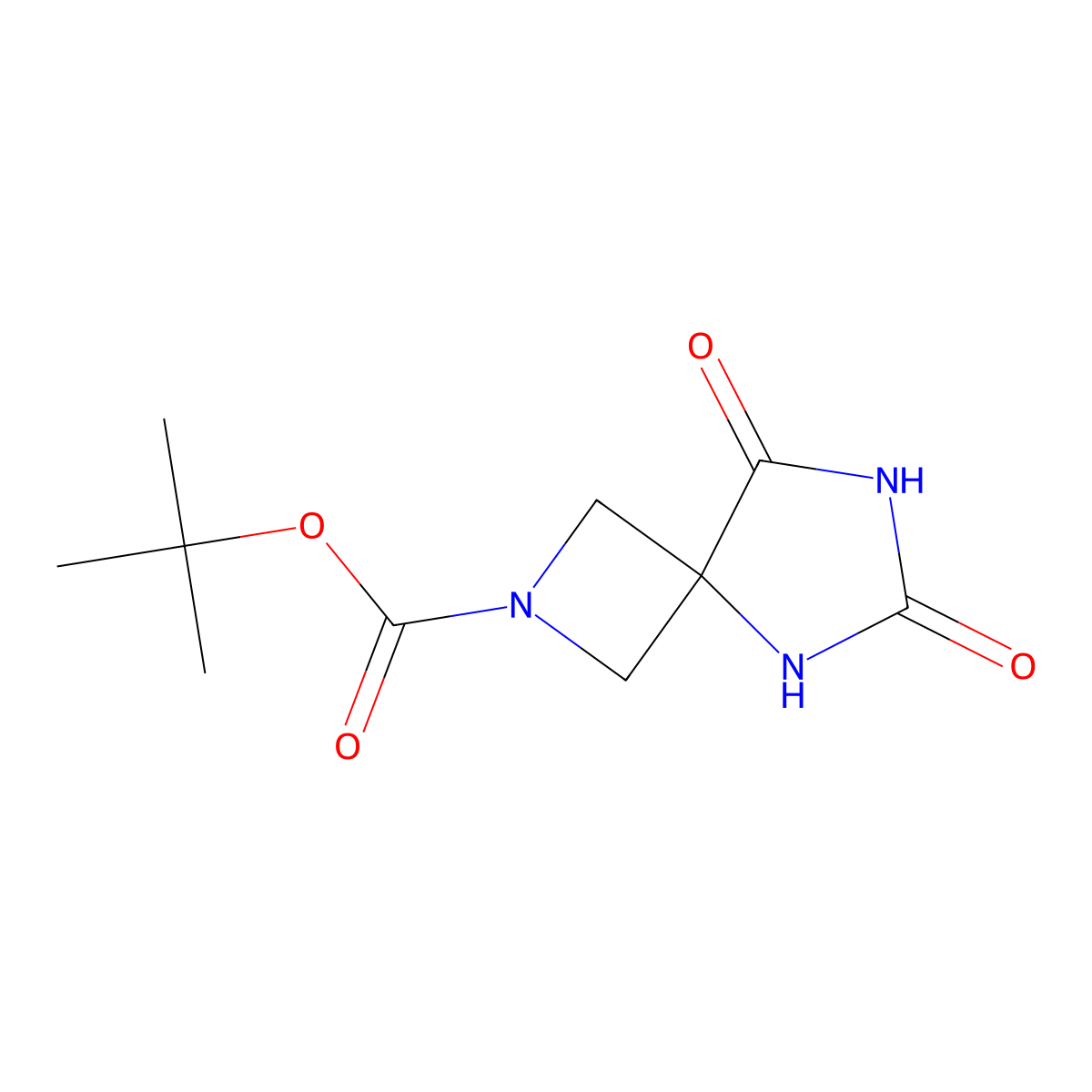 Tert-butyl 6,8-dioxo-2,5,7-triazaspiro[3.4]octane-2-carboxylate molecular structure, CAS 1307812-71-0