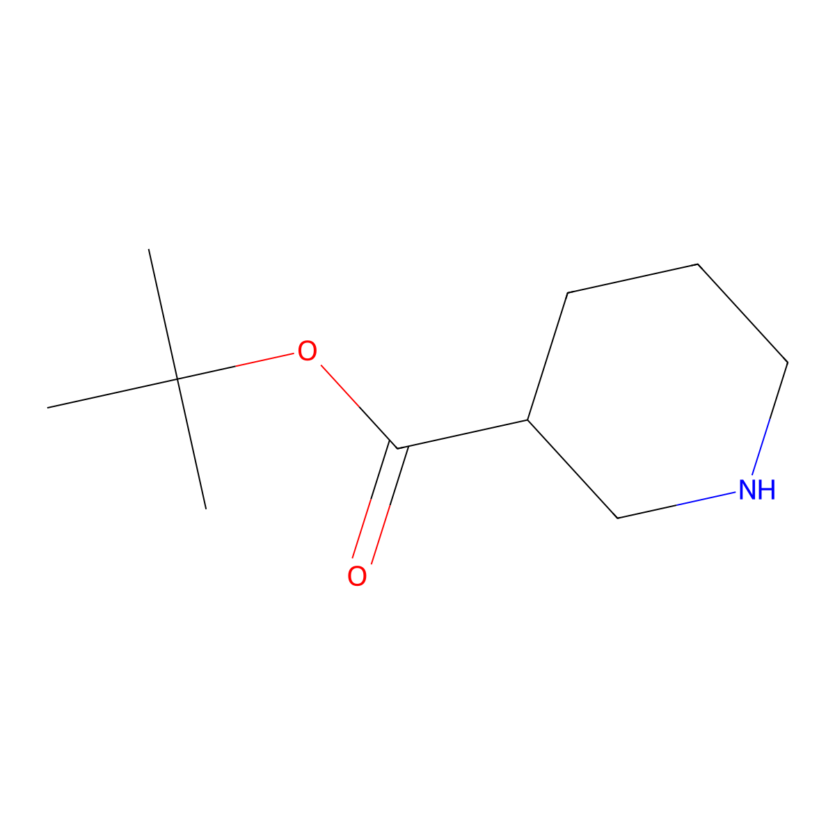 (S)-tert-butyl piperidine-3-carboxylate molecular structure, CAS 1307815-43-5