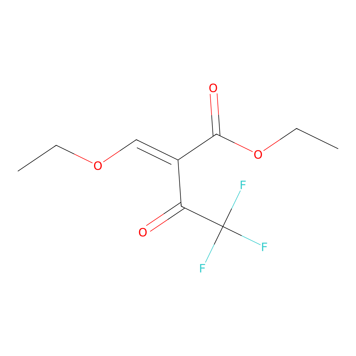 Ethyl ethoxymethylene-3-oxo-4,4,4-trifluorobutyrate molecular structure, CAS 1307815-48-0