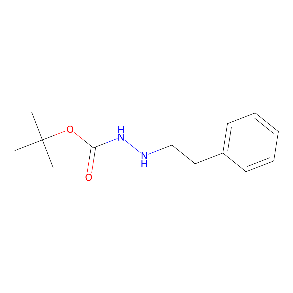 3-Phenethylcarbazic acid tert-butyl ester molecular structure, CAS 130782-46-6