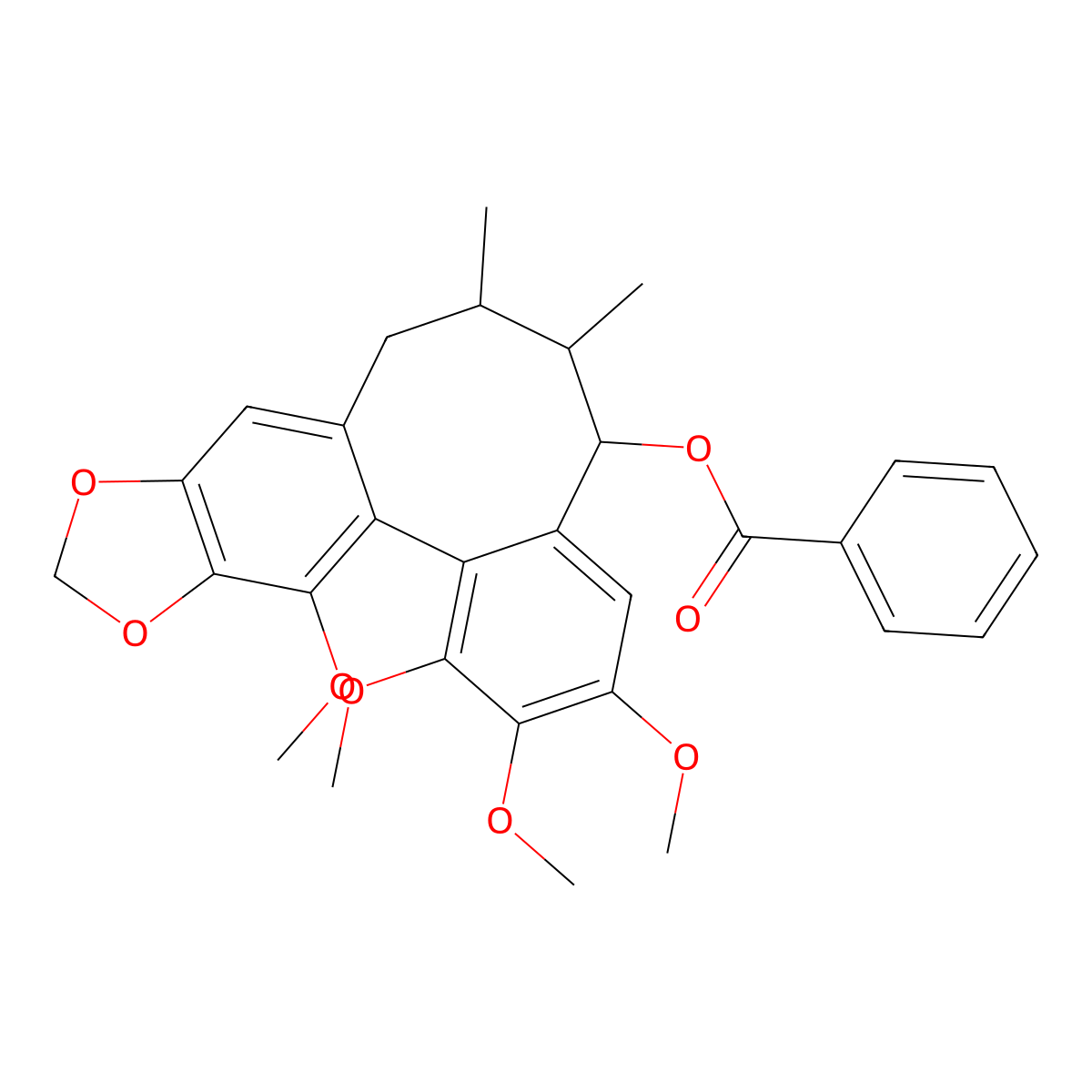 Benzoylgomisin O molecular structure, CAS 130783-32-3