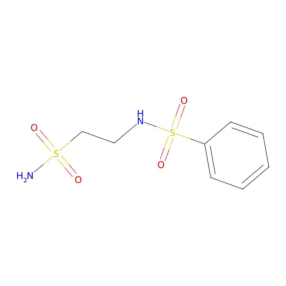 2-Benzenesulfonamidoethane-1-sulfonamide molecular structure, CAS 1307841-11-7