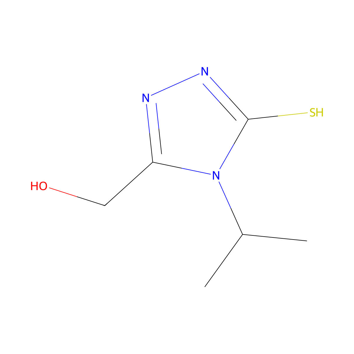 (4-isopropyl-5-mercapto-4H-1,2,4-triazol-3-yl)methanol molecular structure, CAS 1307845-22-2