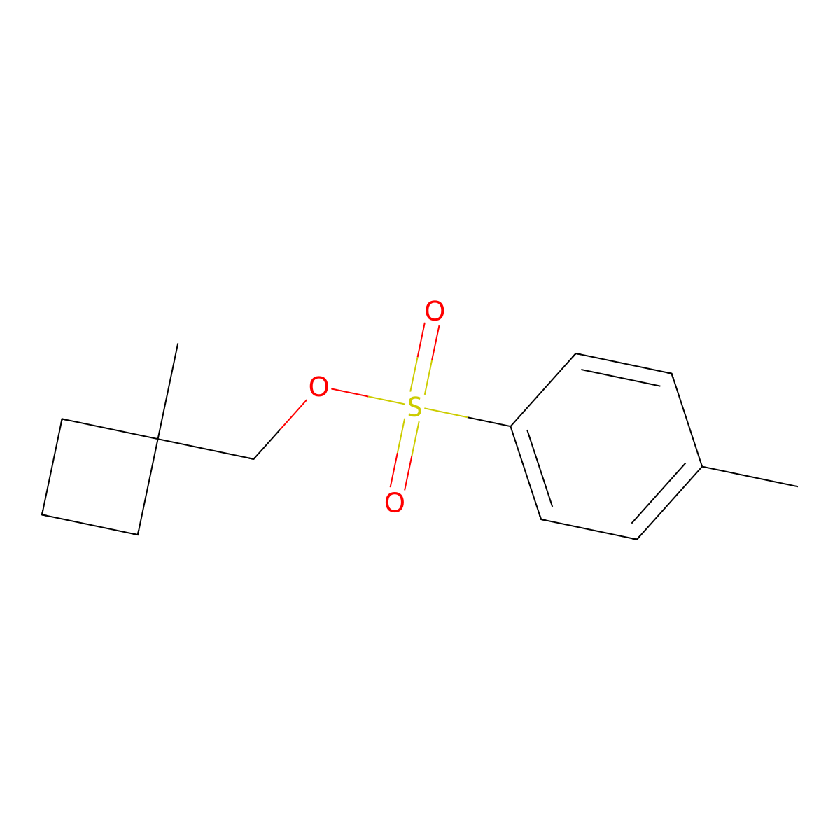(1-Methylcyclobutyl)methyl 4-methylbenzenesulfonate molecular structure, CAS 1307845-33-5