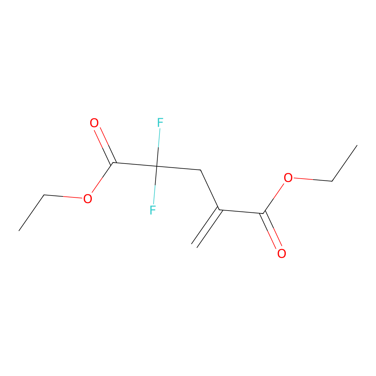 Diethyl 2,2-difluoro-4-methylenepentanedioate molecular structure, CAS 1307857-46-0