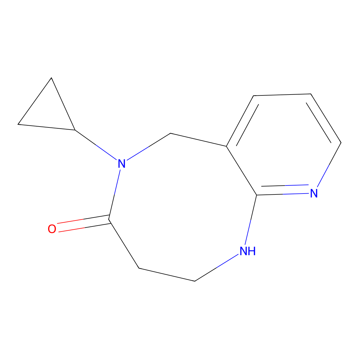 5-Cyclopropyl-2,3,5,6-tetrahydropyrido[2,3-b][1,5]diazocin-4(1H)-one molecular structure, CAS 1307893-55-5