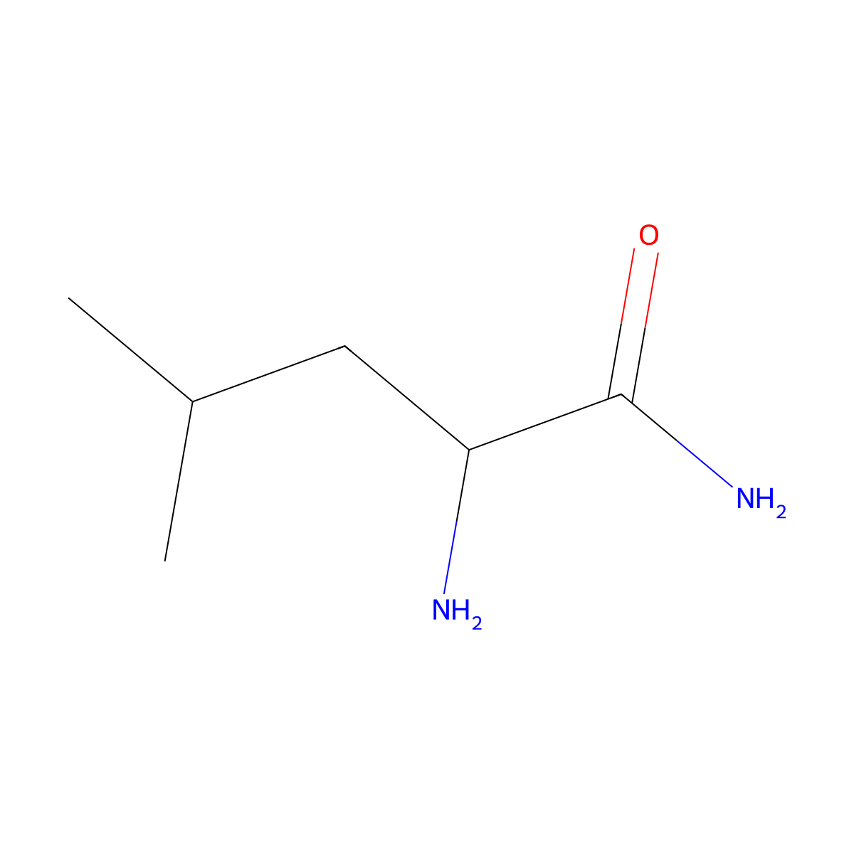 Pentanamide, 2-amino-4-methyl- molecular structure, CAS 13079-20-4