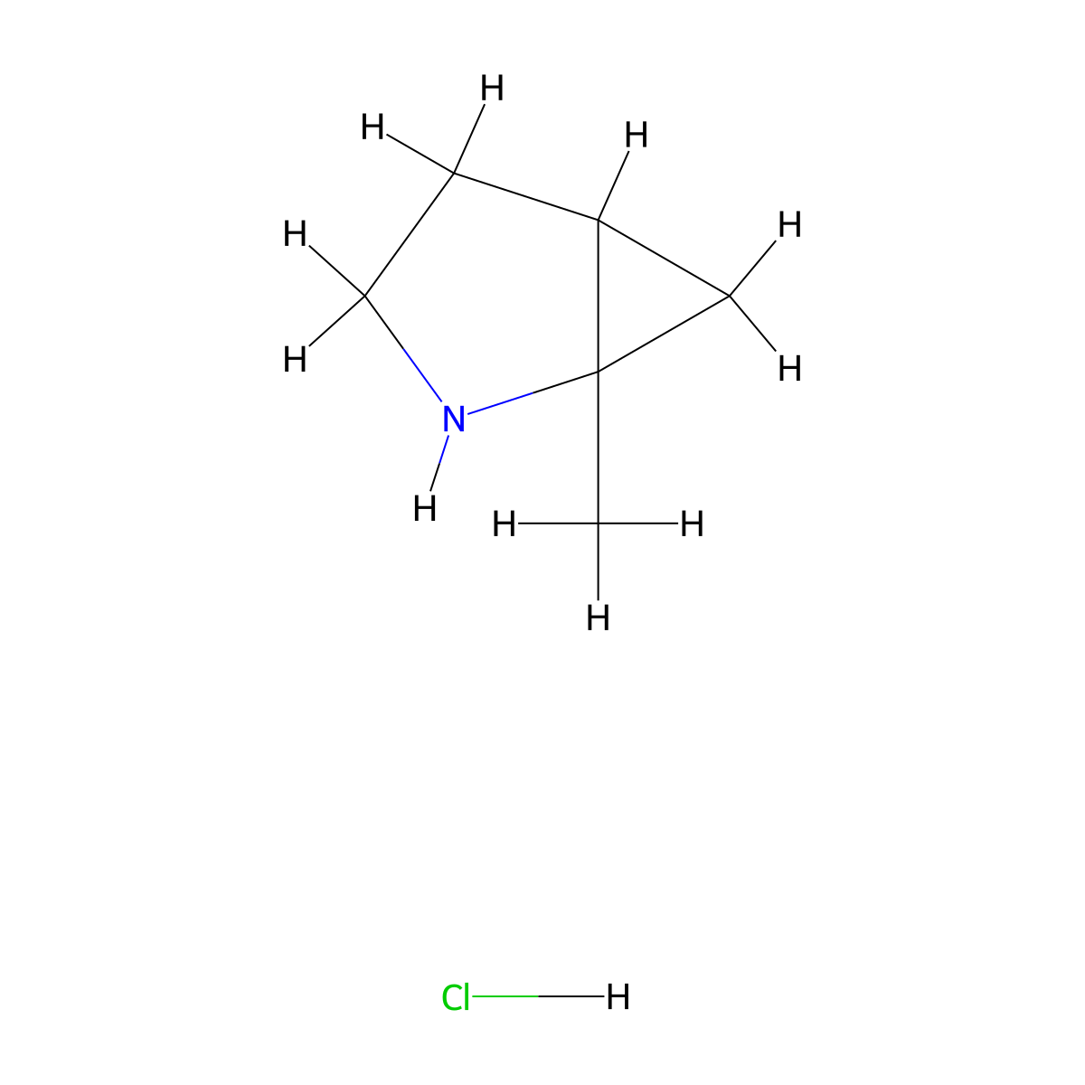 1-Methyl-2-azabicyclo[3.1.0]hexane hydrochloride molecular structure, CAS 1307911-10-9