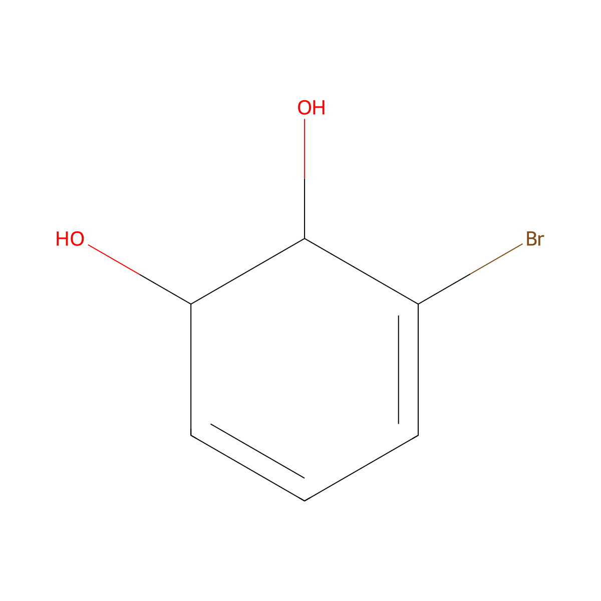 (1S-cis)-3-Bromo-3,5-cyclohexadiene-1,2-diol molecular structure, CAS 130792-45-9