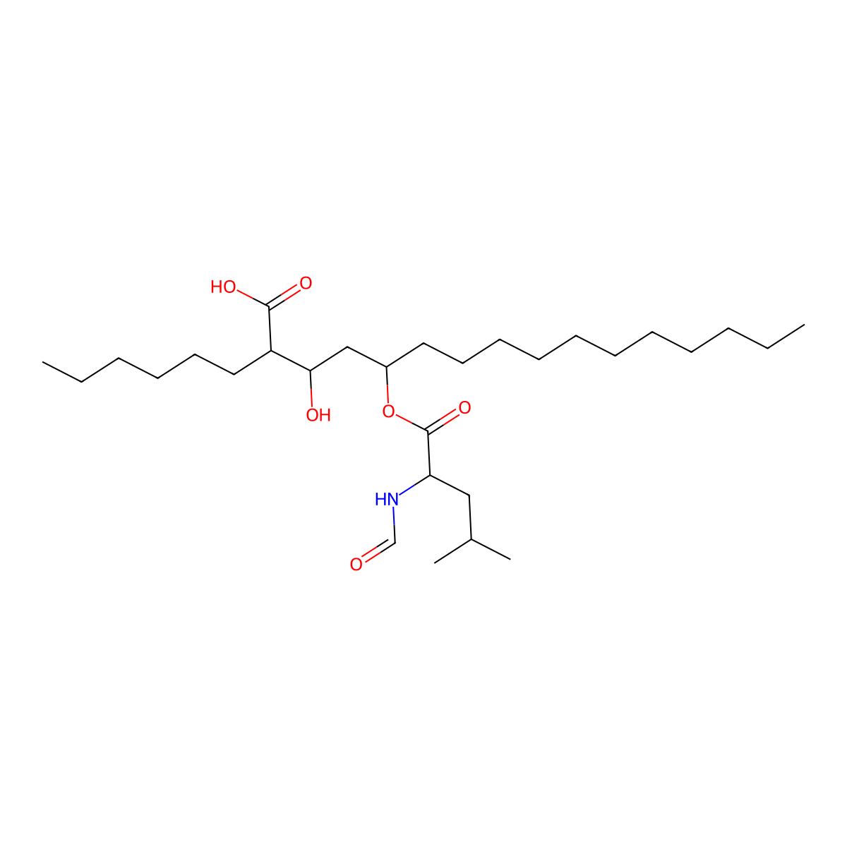 Orlistat open ring epimer molecular structure, CAS 130793-28-1