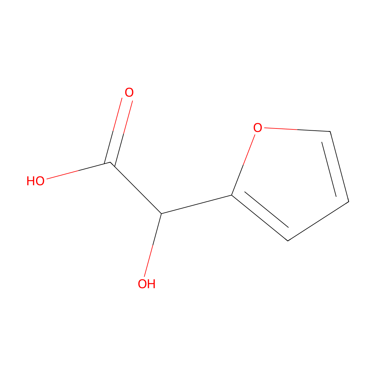 (2R)-2-(furan-2-yl)-2-hydroxyacetic acid molecular structure, CAS 130795-19-6