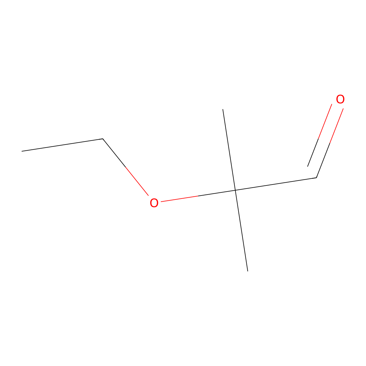 2-Ethoxy-2-methylpropanal molecular structure, CAS 130797-57-8