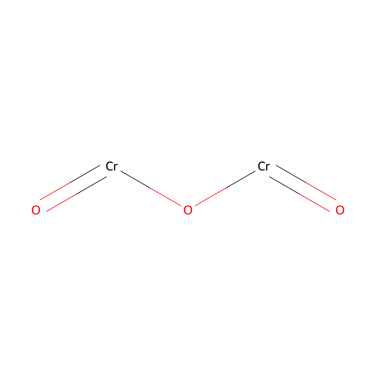 Chromia molecular structure, CAS 1308-38-9