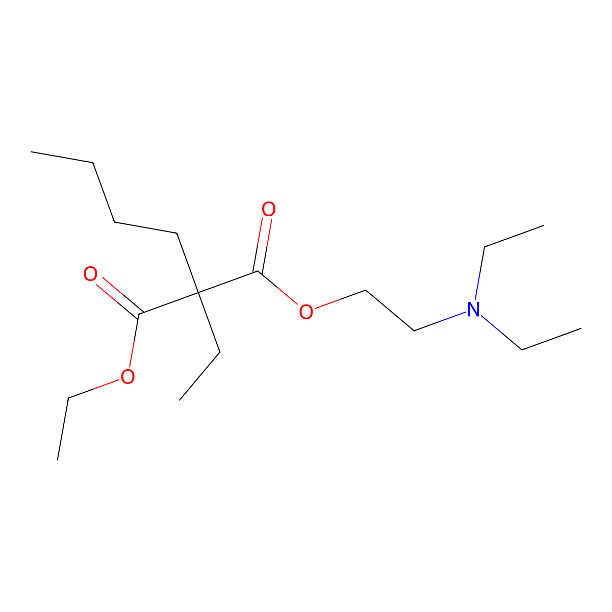 1-(2-(Diethylamino)ethyl) 3-ethyl 2-butyl-2-ethylpropanedioate molecular structure, CAS 13080-06-3