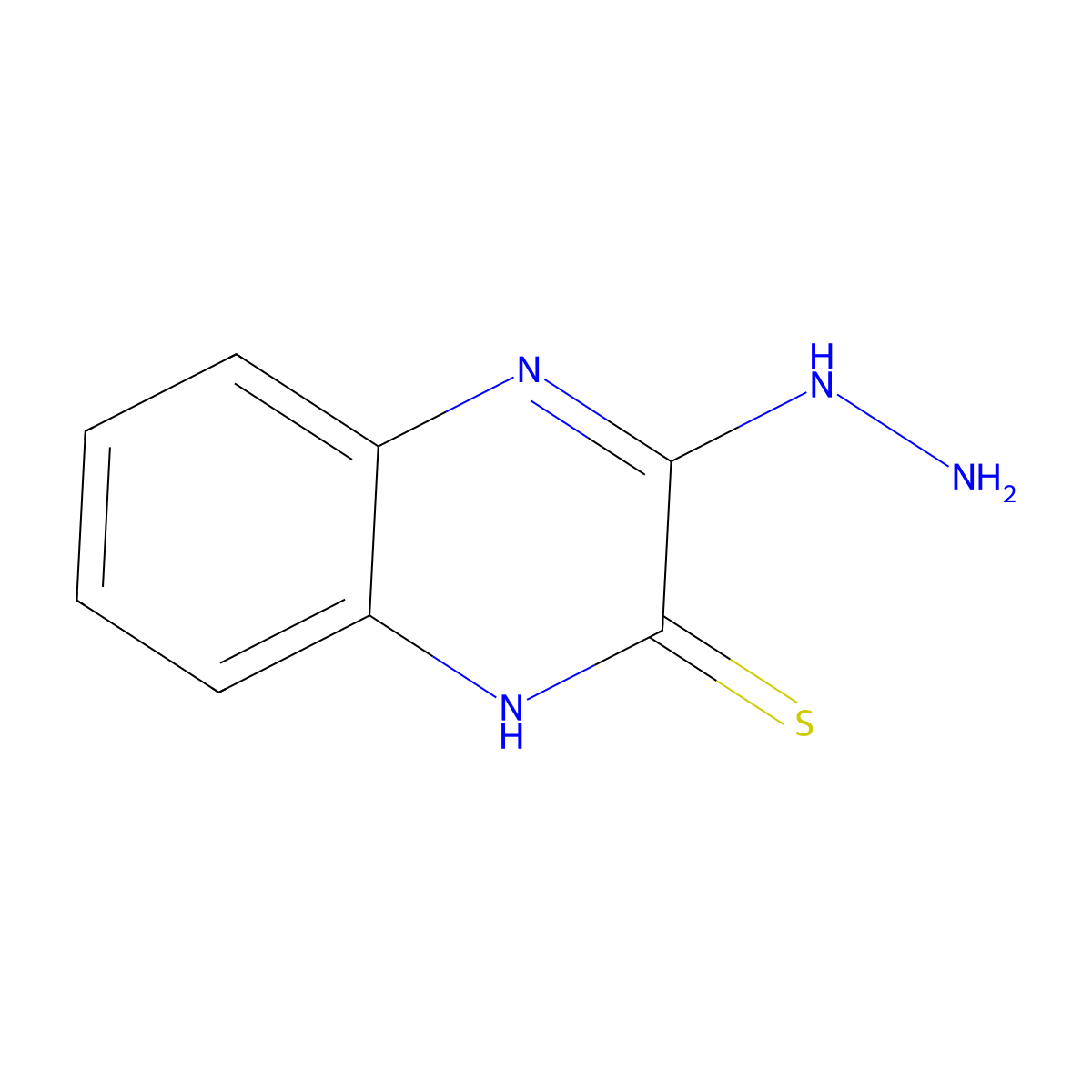3-Hydrazino-2-quinoxalinethiol molecular structure, CAS 13080-21-2