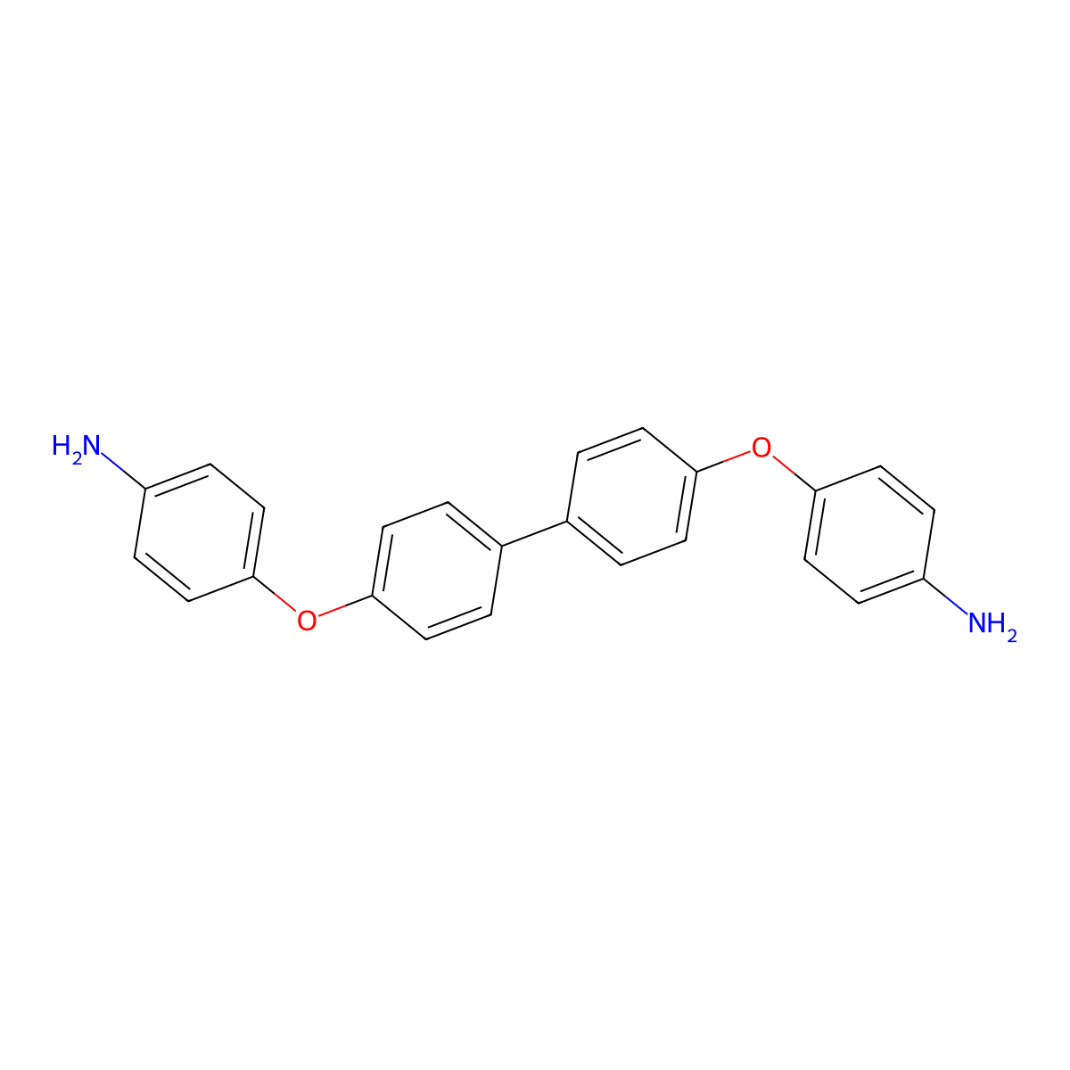 4,4'-(1,1'-Biphenyl-4,4'-diyldioxy)dianiline molecular structure, CAS 13080-85-8