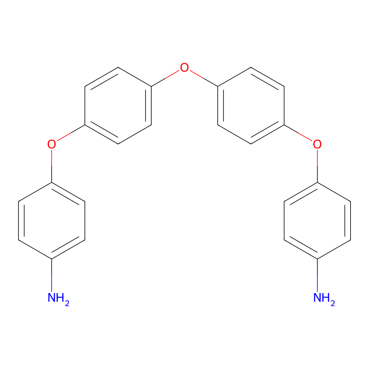4-(4-(4-(4-aMinophenoxy)phenoxy)phenoxy)benzenaMine molecular structure, CAS 13080-88-1