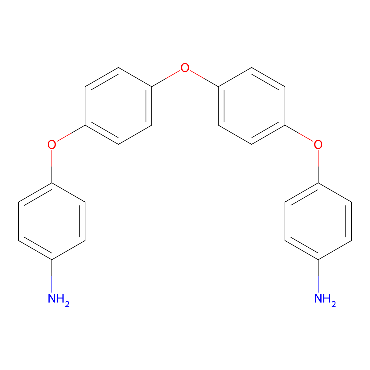 4-(4-(4-(4-aMinophenoxy)phenoxy)phenoxy)benzenaMine molecular structure, CAS 13080-88-1