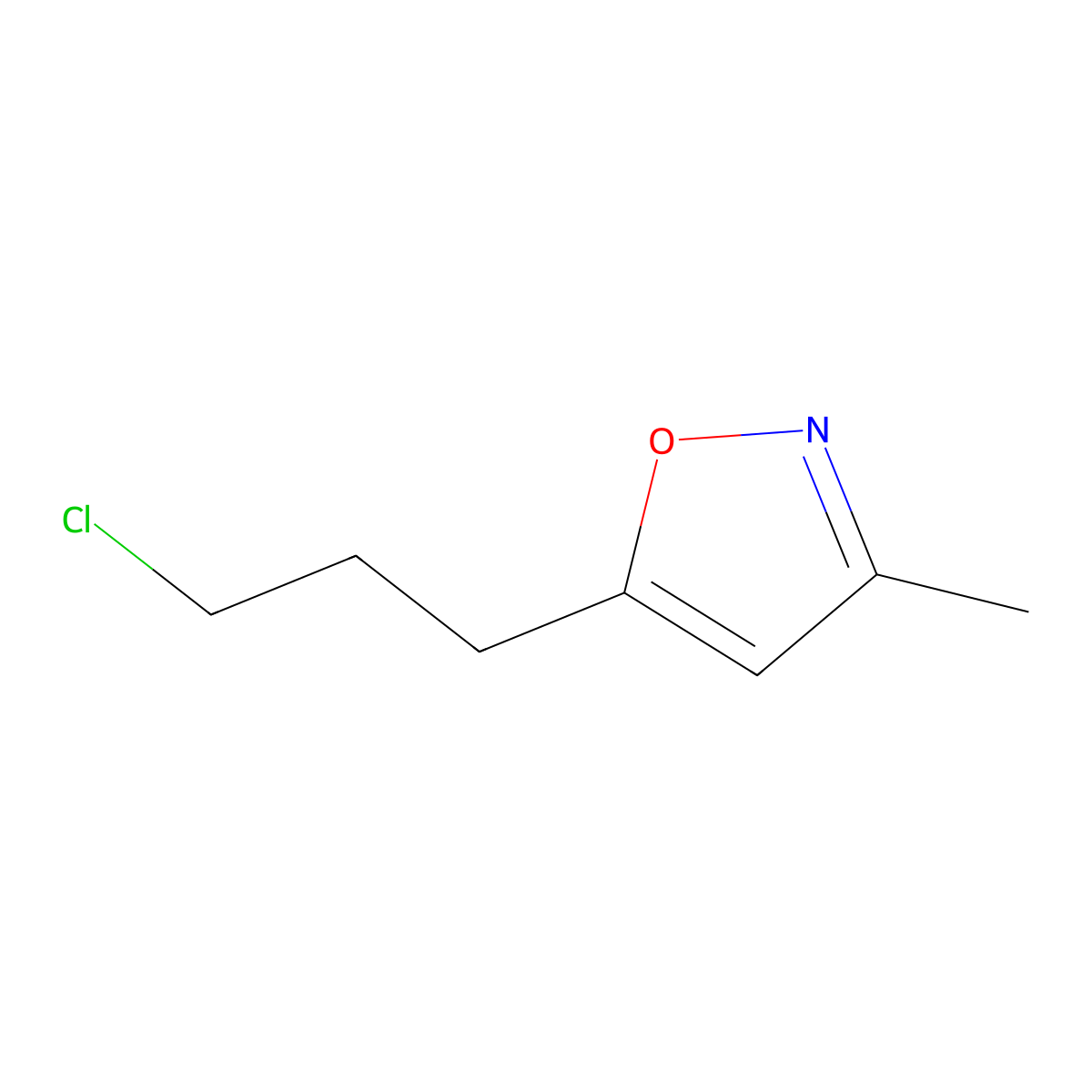 5-(3-Chloropropyl)-3-methylisoxazole molecular structure, CAS 130800-76-9