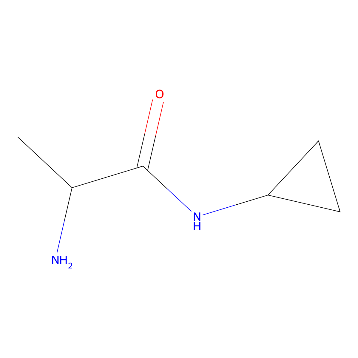 (R)-2-Amino-N-cyclopropylpropanamide molecular structure, CAS 1308009-01-9