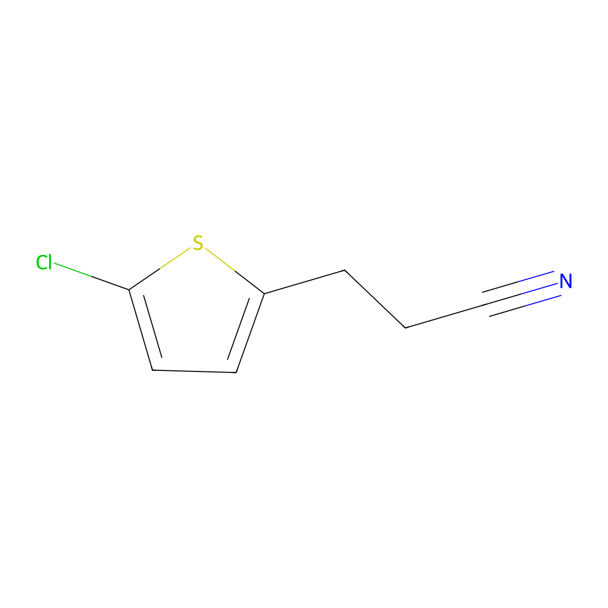 3-(5-Chlorothiophen-2-yl)propanenitrile molecular structure, CAS 1308082-57-6