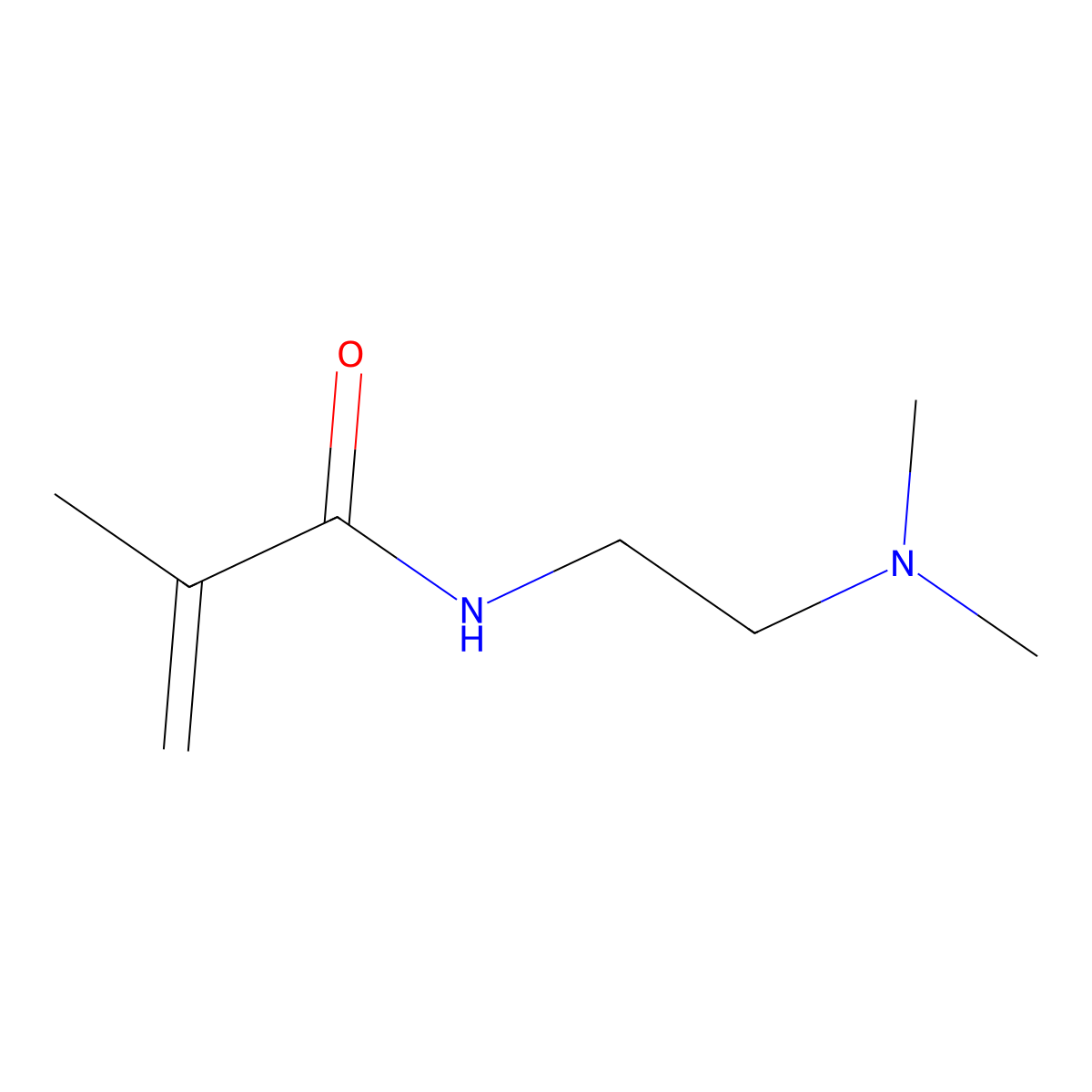 N-(2-(dimethylamino)ethyl)methacrylamide molecular structure, CAS 13081-44-2