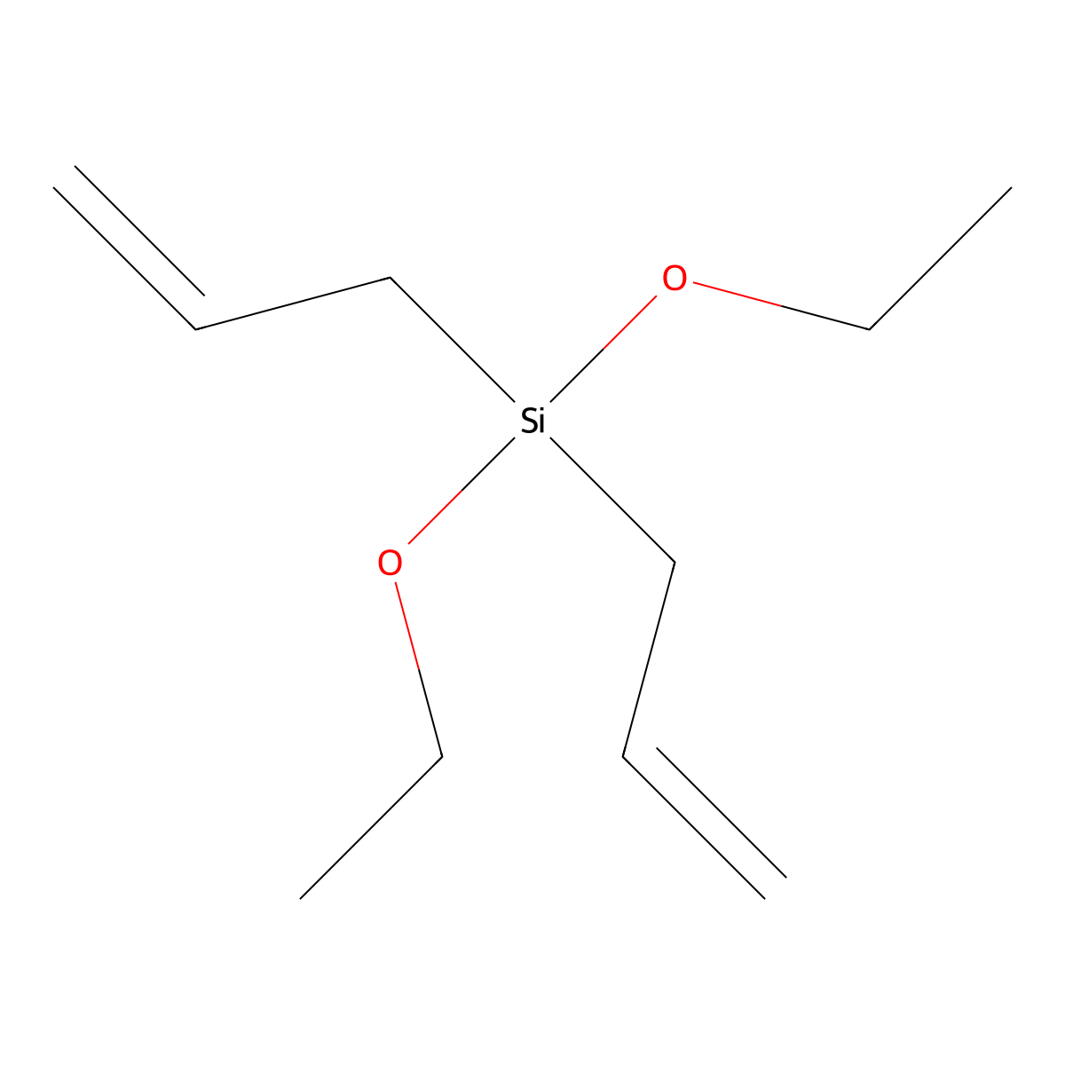 Diallyldiethoxysilane molecular structure, CAS 13081-67-9