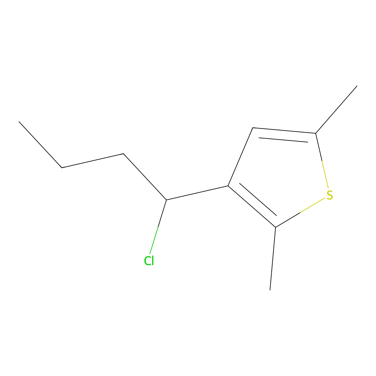 3-(1-Chlorobutyl)-2,5-dimethylthiophene molecular structure, CAS 1308106-91-3