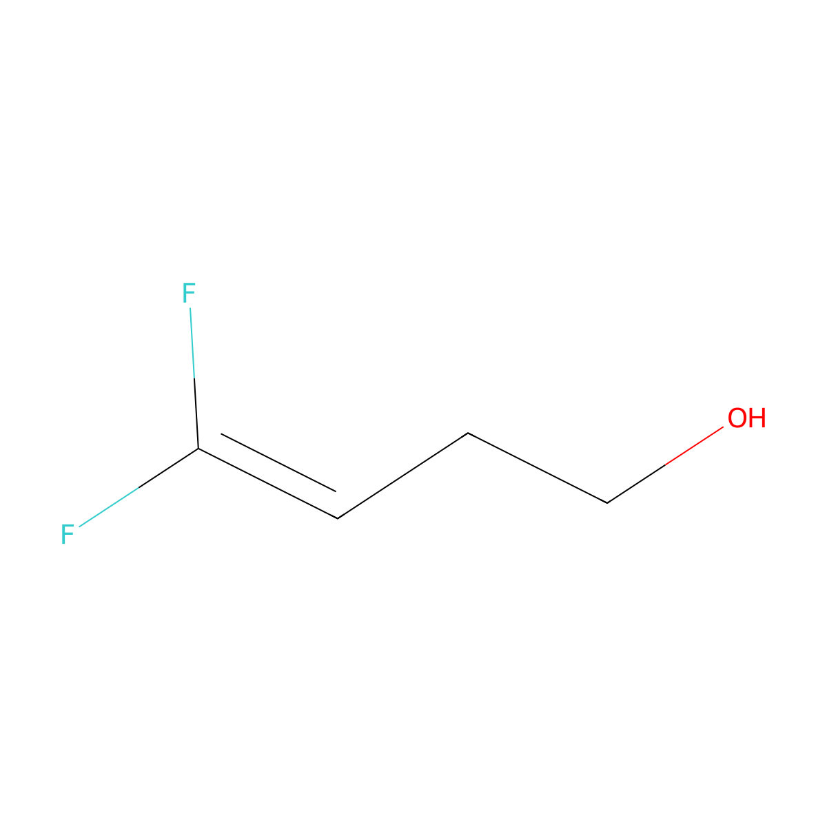4,4-Difluorobut-3-en-1-ol molecular structure, CAS 130814-37-8