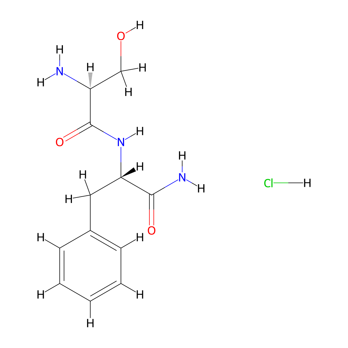 L-Seryl-L-phenylalaninamide hydrochloride molecular structure, CAS 130816-88-5