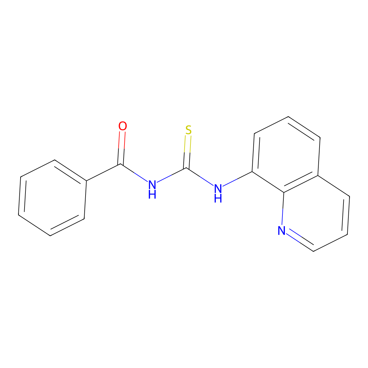 N-benzoyl-N'-(8-quinolinyl)thiourea molecular structure, CAS 130818-06-3